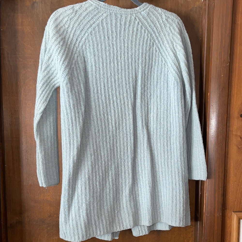 Anne Klein Soft Blue Ribbed Cardigan - Picture 4 of 4